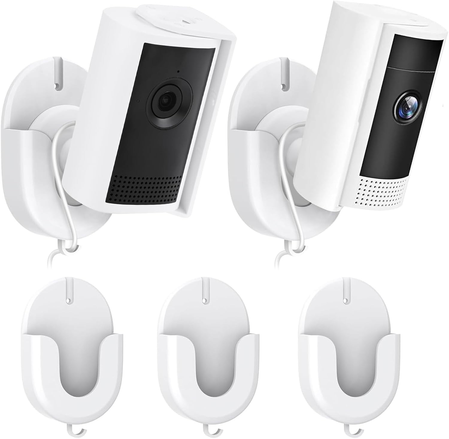 No Drill 𝐑𝐢𝐧𝐠 Indoor Camera Mount for Cam White