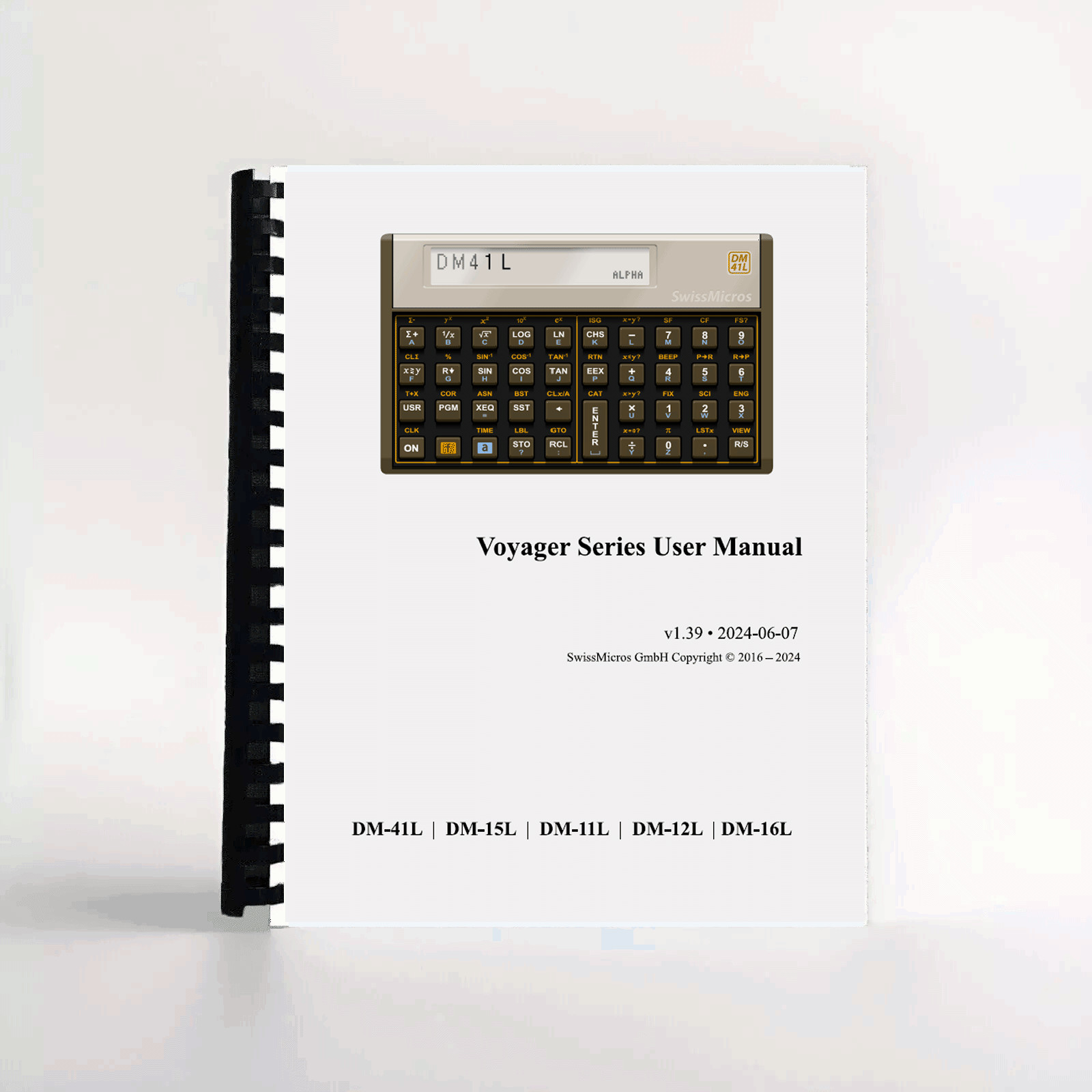 SwissMicros DM-41L DM-15L DM-16L DM-12L DM-11L Voyager Series  user manual