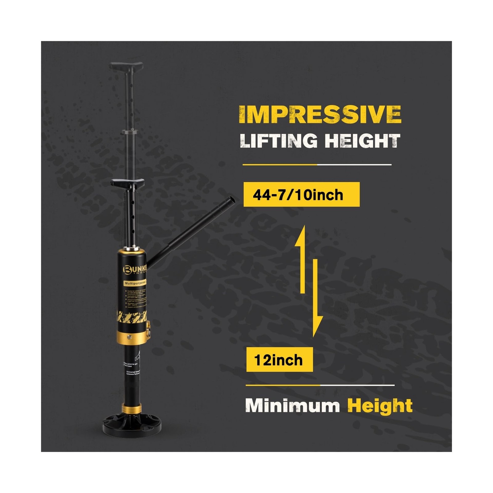 BUNKER INDUST Portable Hydraulic Recovery Jack with Lift Mate, 4x4 Off Road L...