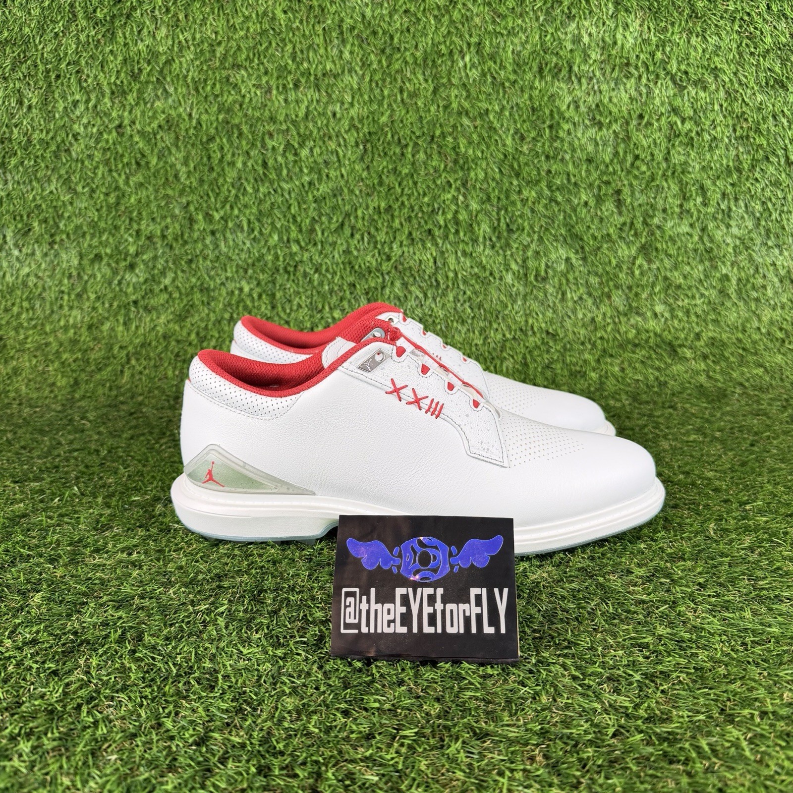 Nike Air Jordan ADG 5 White Fire Red Golf Shoes FQ6642-101 Men’s Size 8 NEW