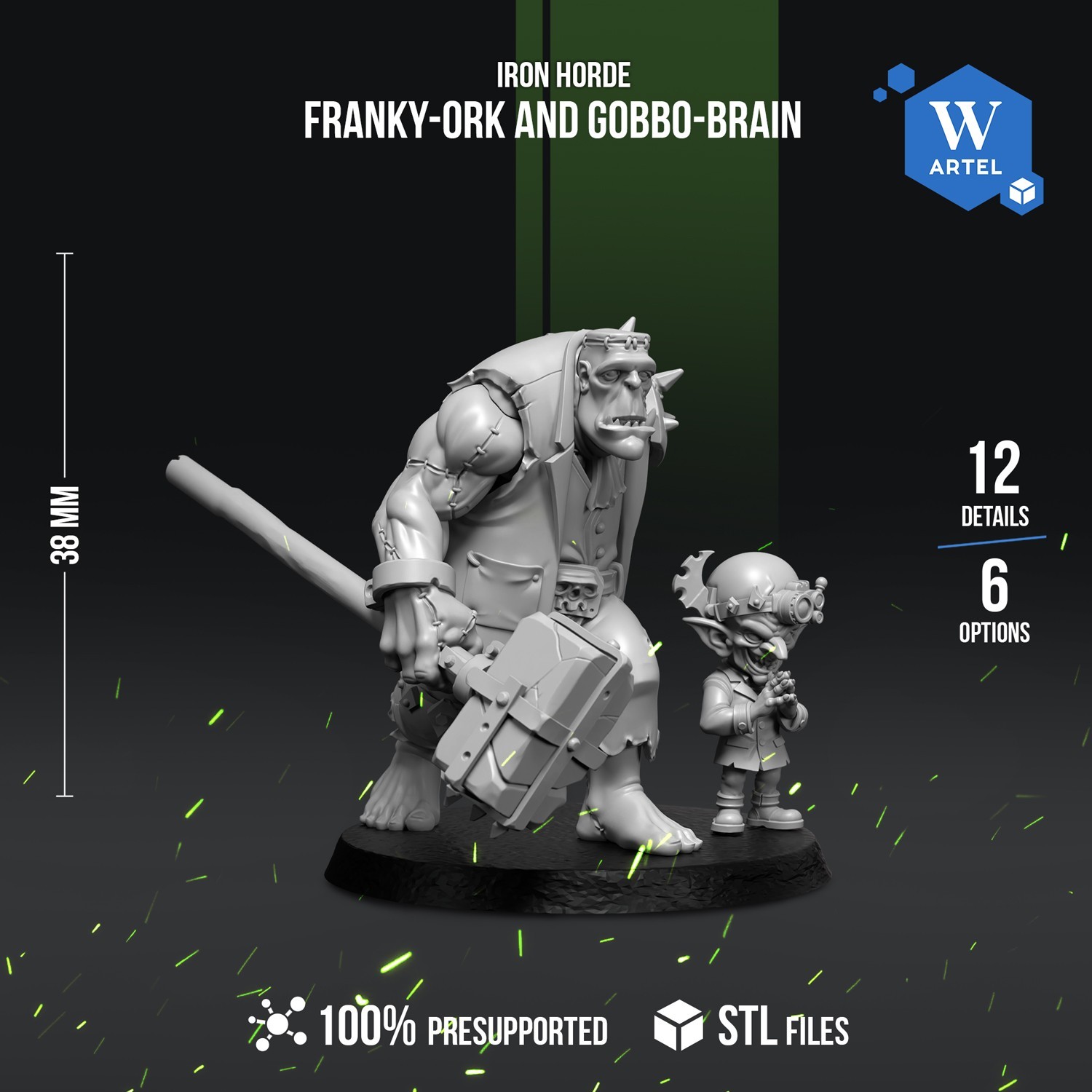 Artel W Iron Horde: Franky-Ork and Gobbo-Brain