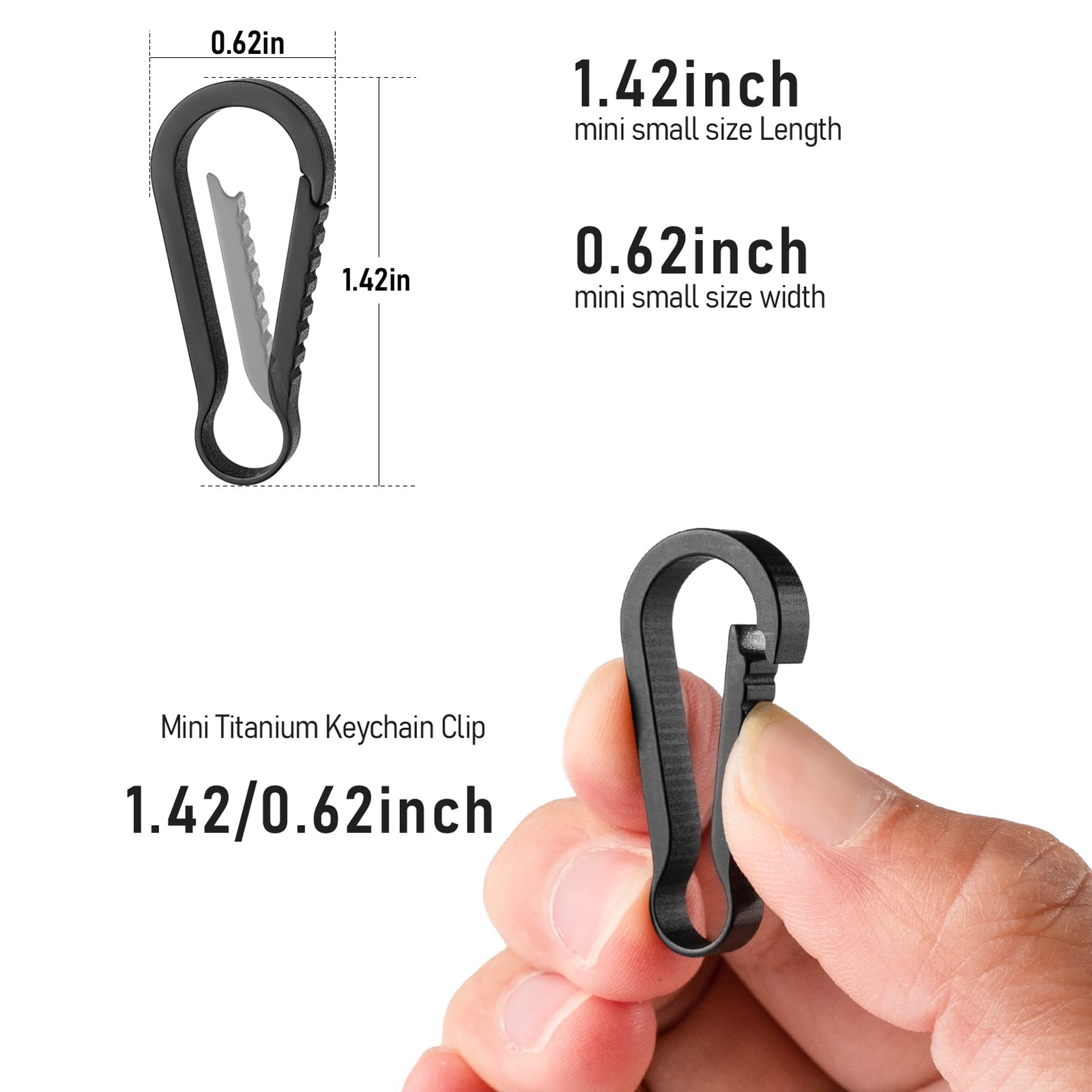 Titanium Key Chain Clip Hook Small Carabiner Keychain Clipedc Quickly Release Ke