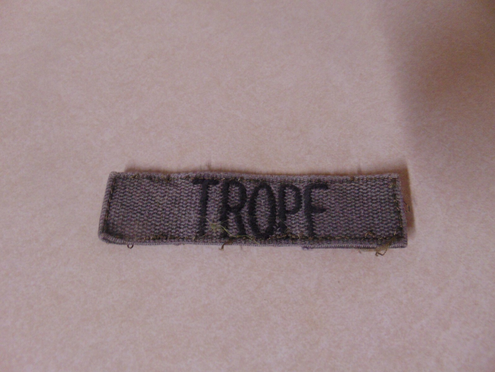 MILITARY PATCH US ARMY NAME TAPE TAG SEW ON FOR BDUS OLDER SUBDUED TROPF