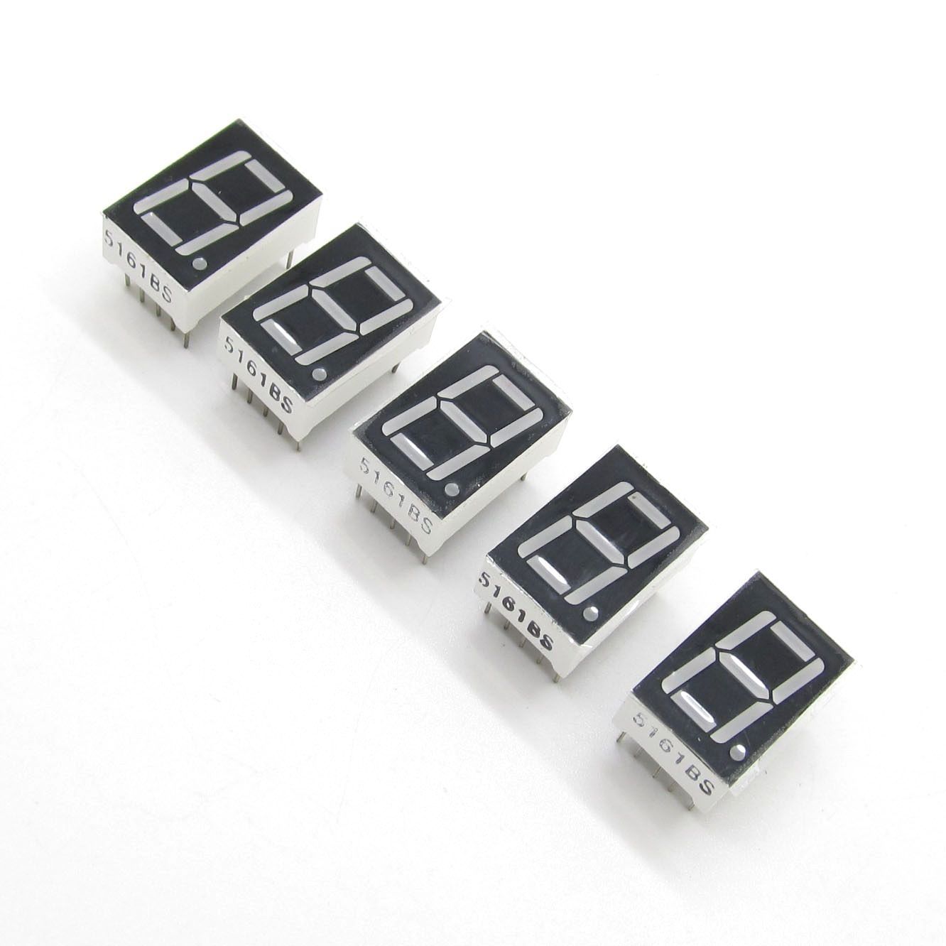10PCS Red 7 Segment 0.5" LED Display Digital Tube Common Anode 1 Bit