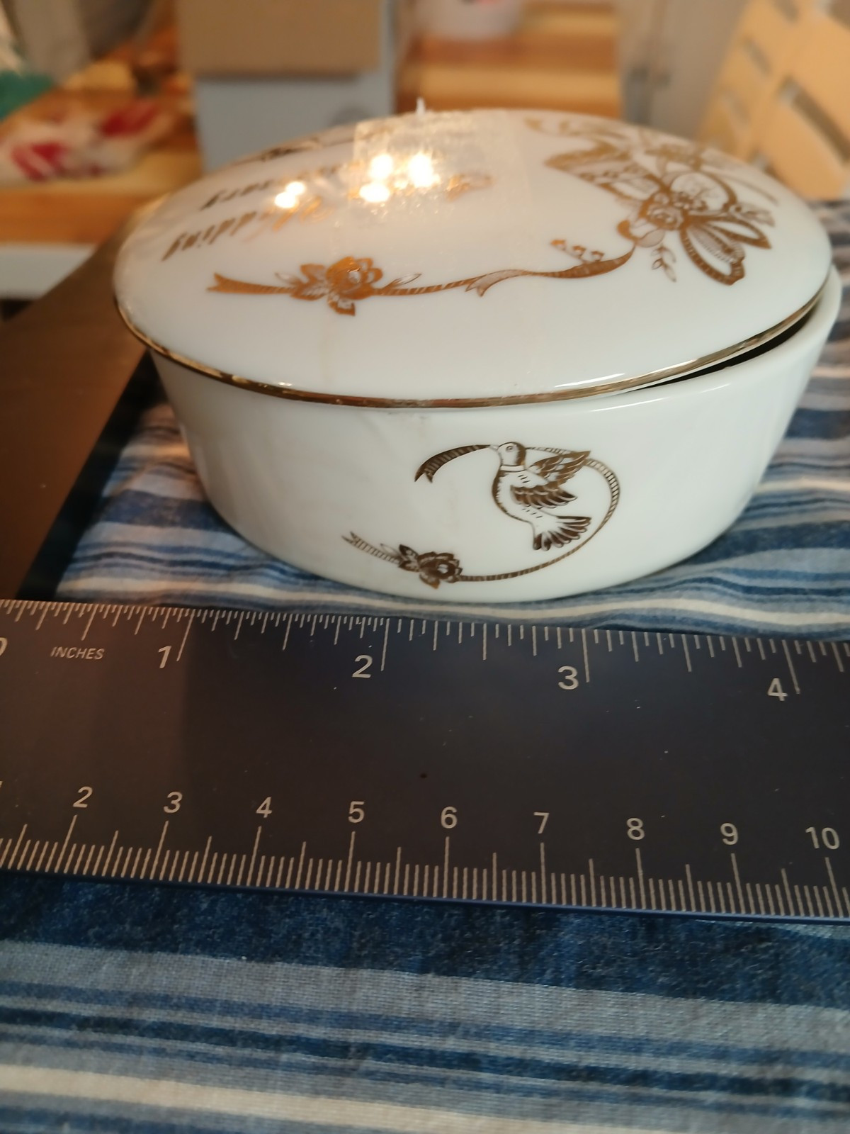 Lefton Ceramic 50 Year Trinket BOX