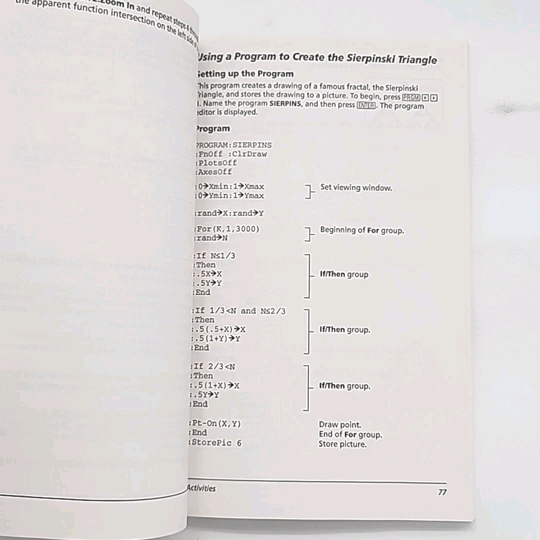 Texas Instruments Instruction Manual For TI-84 Plus & Silver Ed MANUAL ONLY