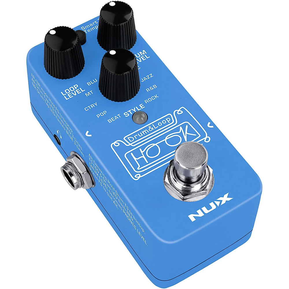 NUX HOOK Drum and Loop Mini Effects Pedal Blue Refurbished
