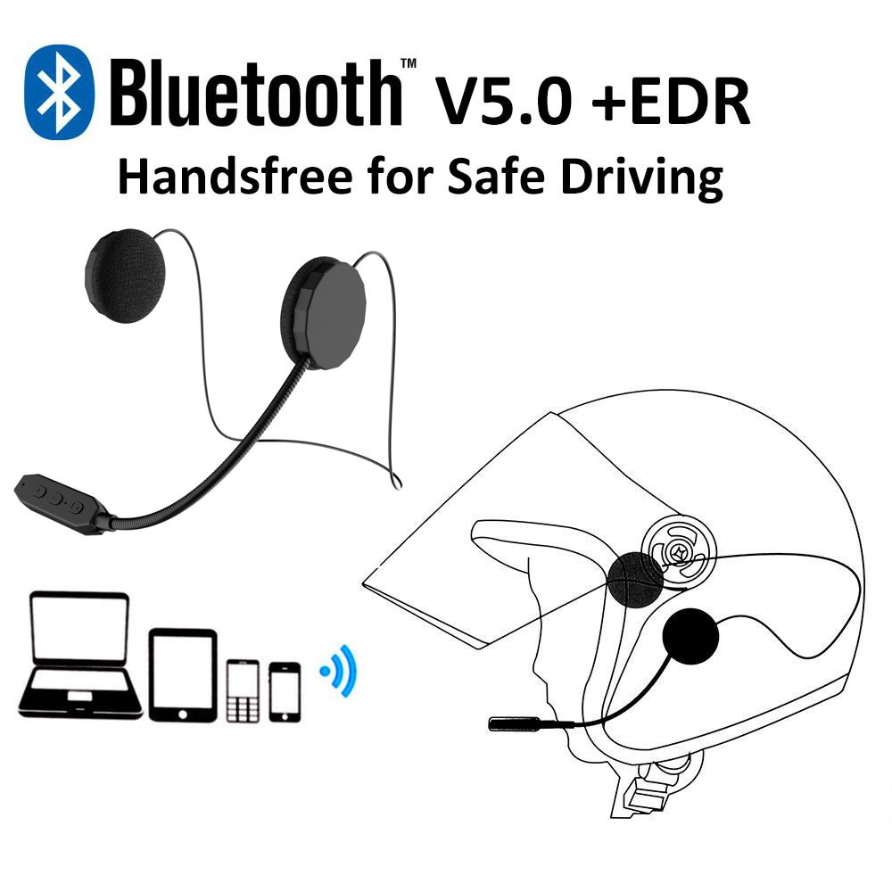 Helmet Headset Stereo Dual Earbuds Wireless Bluetooth for Motorcycle Bike Sports
