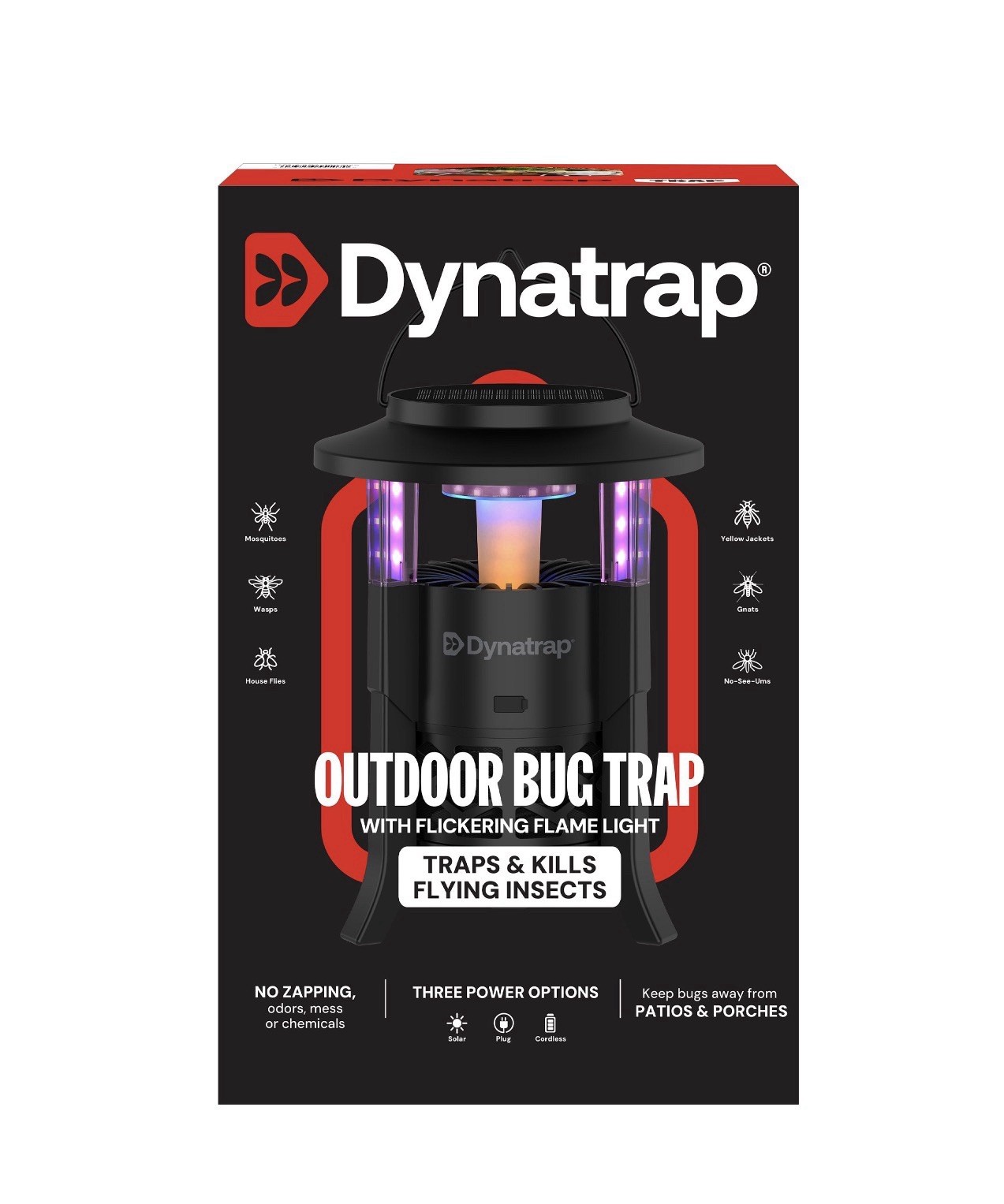 2026 Dynatrap Outdoor Bug Trap with Flickering Flame Light with solar power opti