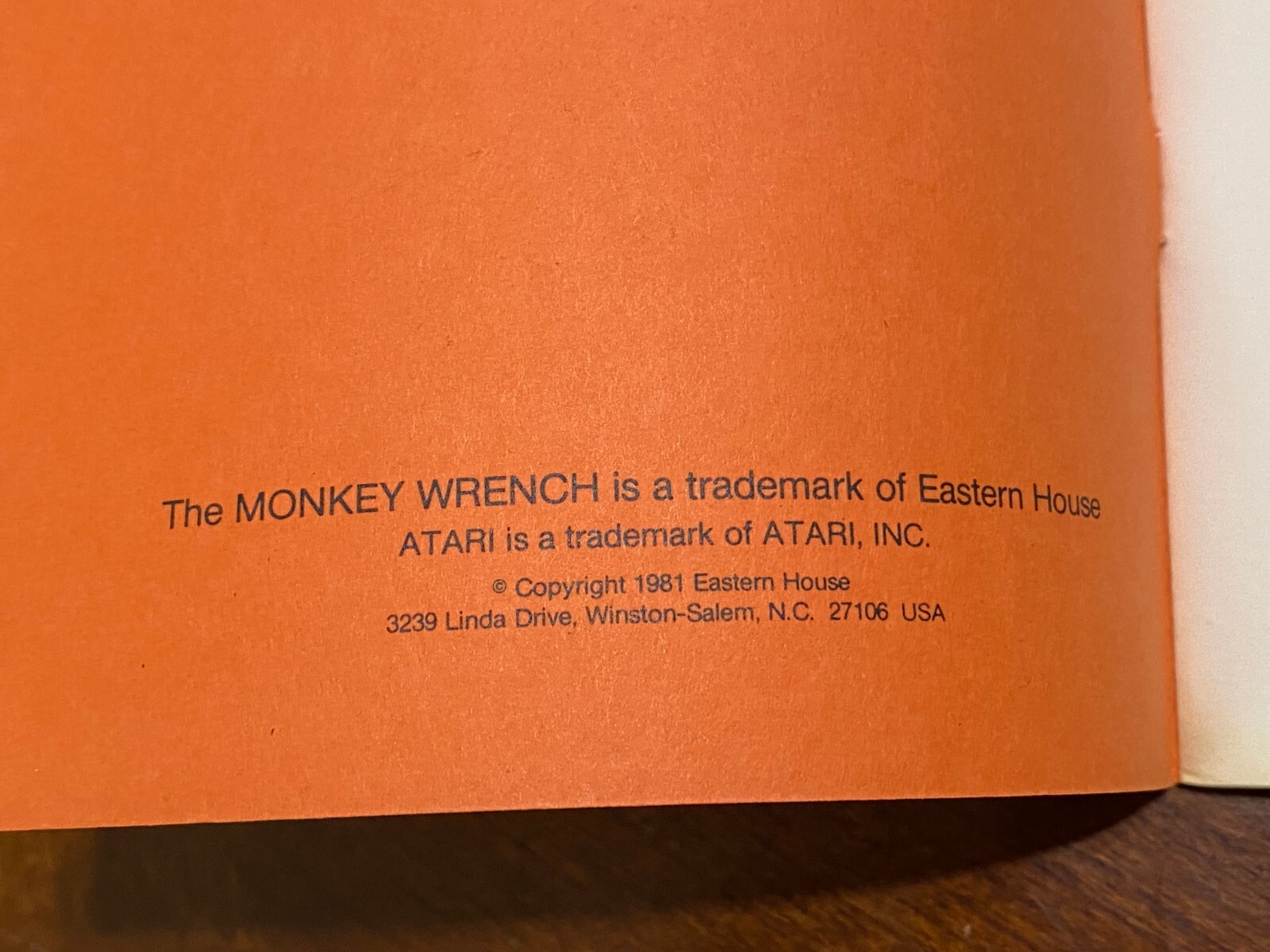 Rare 1981 THE MONKEY WRENCH Vintage Atari Programmer Computer Guide