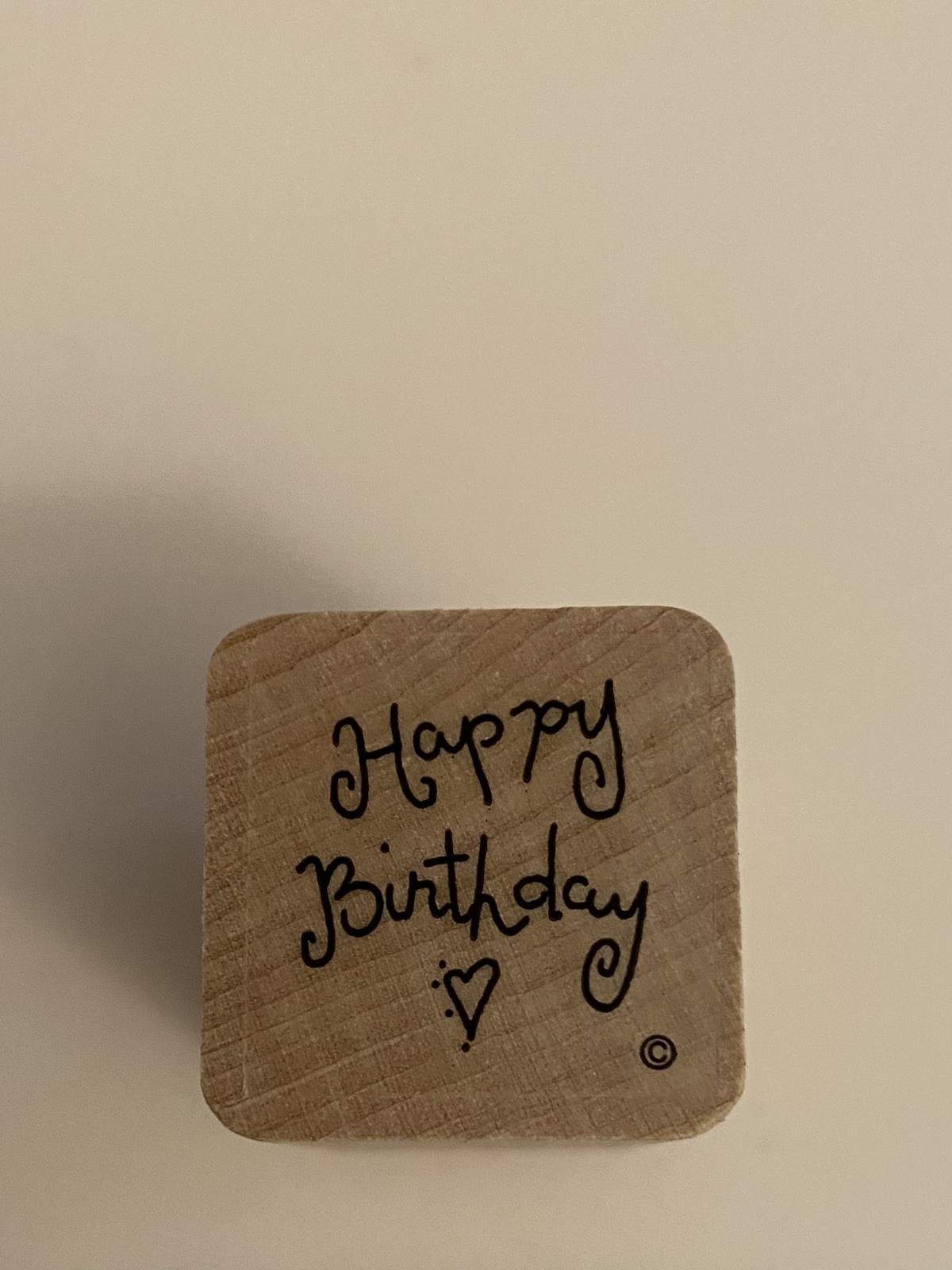 New DOTS Happy Birthday Wood Mounted Rubber Stamp RS81