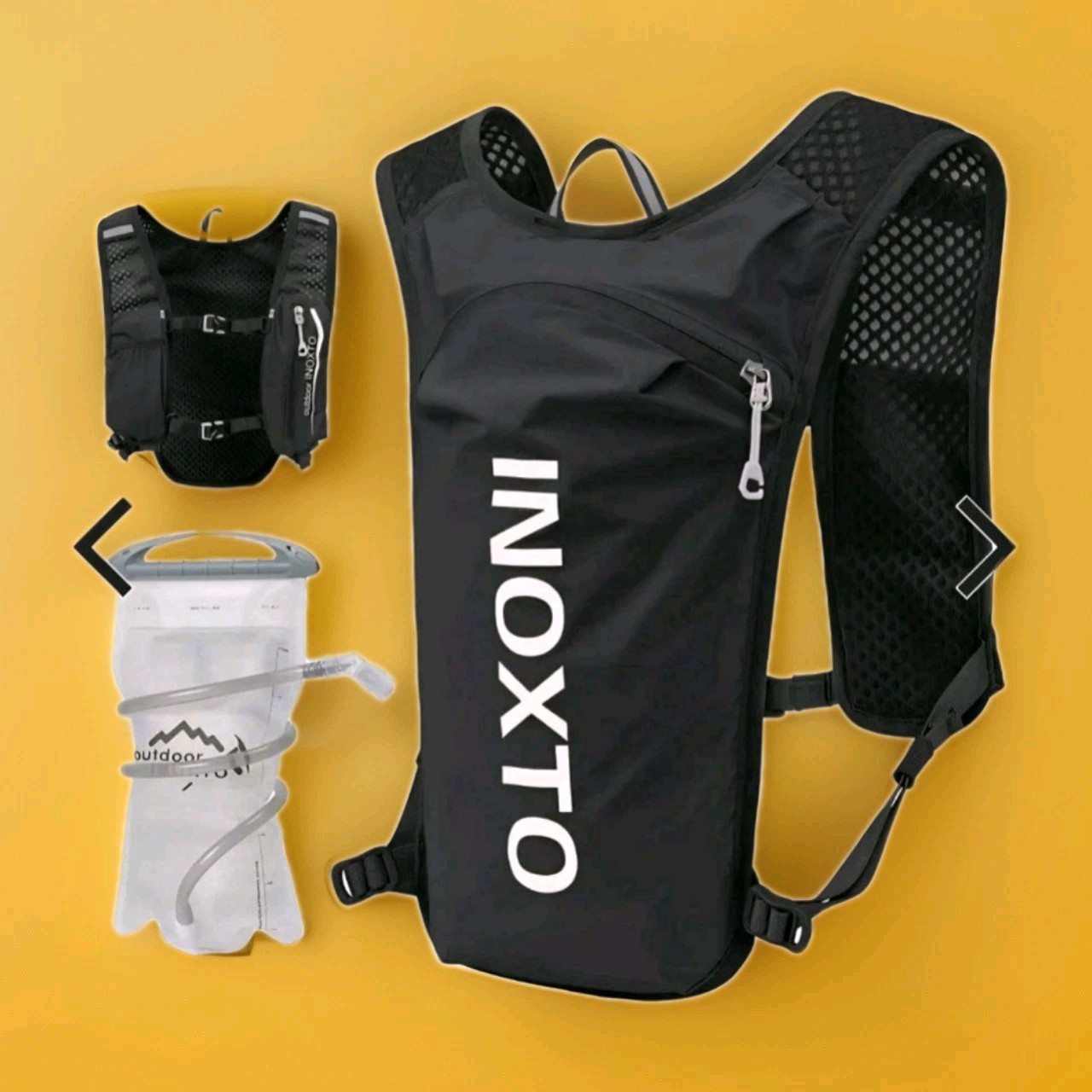 INOXTO Phantom - Featherweight Running Hydration Vest Like Camel Pack Drinking