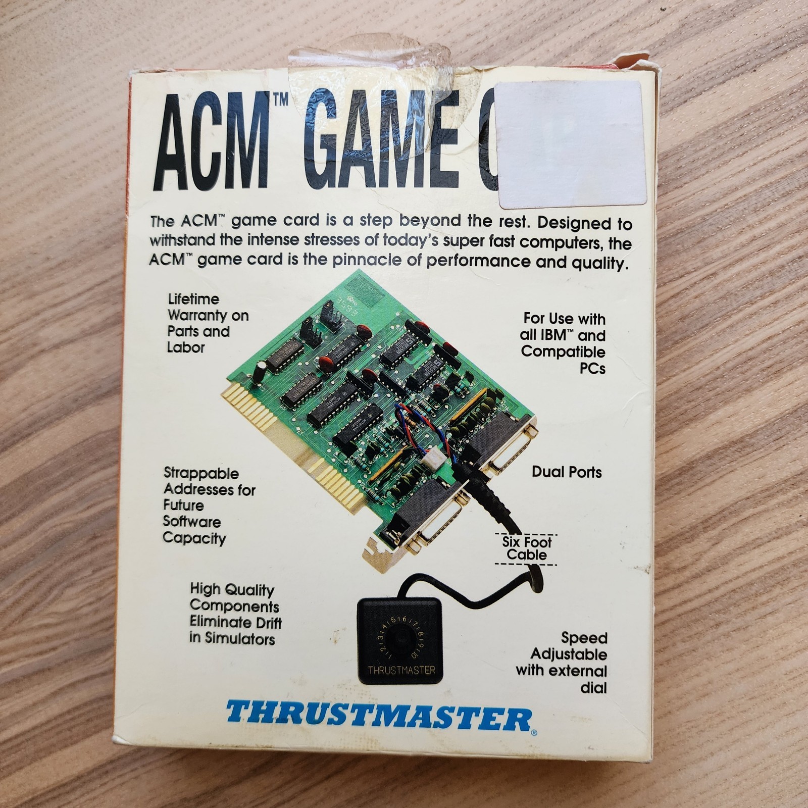 VTG Thrustmaster ACM Game Card IBM Windows 95 Thrustware Plug & Play - READ
