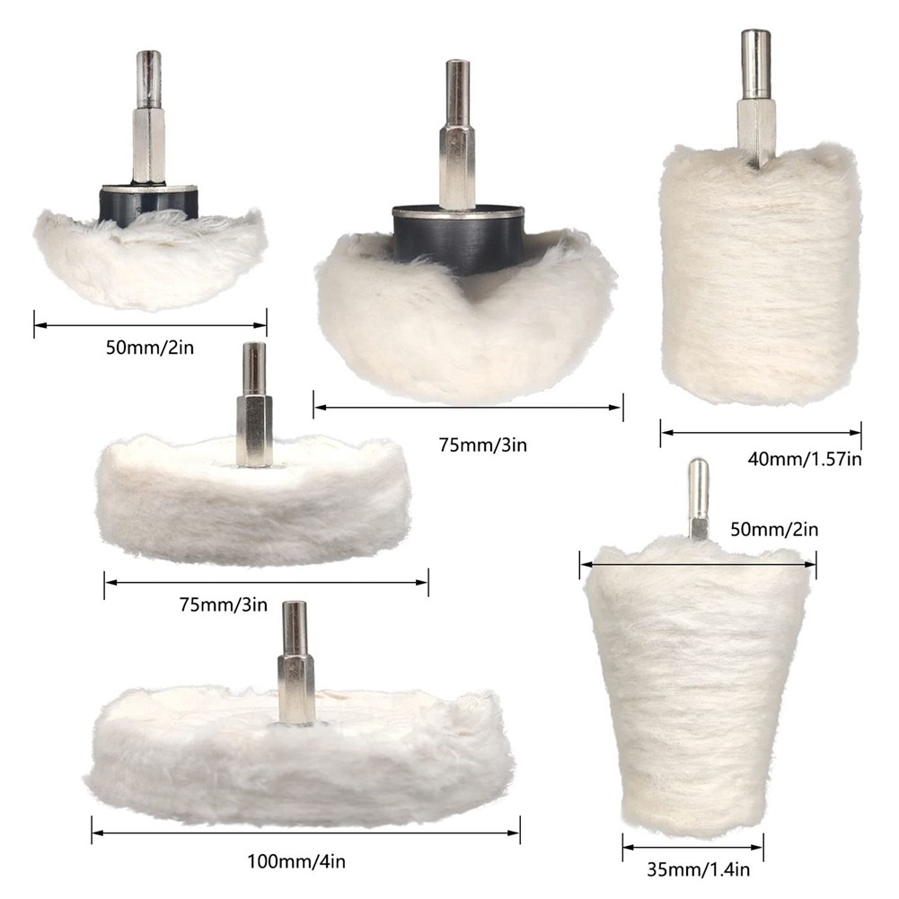 Polishing Wheel Kits for Drill Buffing Pad for Metal Aluminum Stainless Etc P9V8