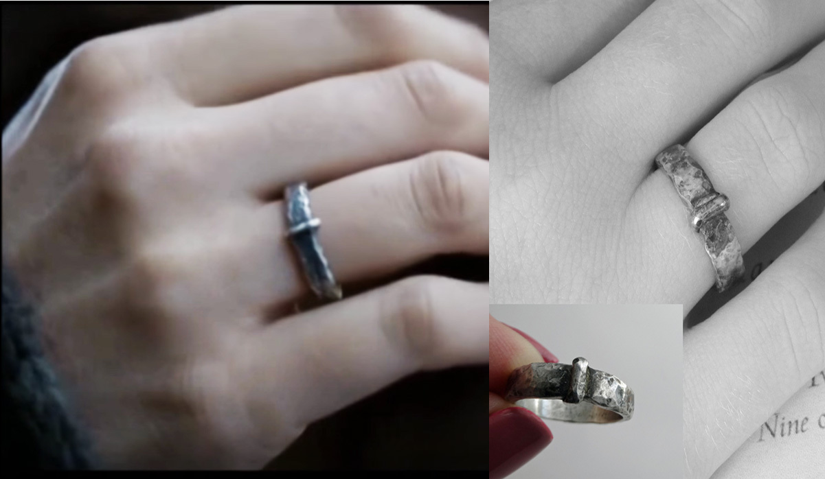 Blade & Bow - Outlander Wedding ring - Sporran Key Band - Solid Sterling replica