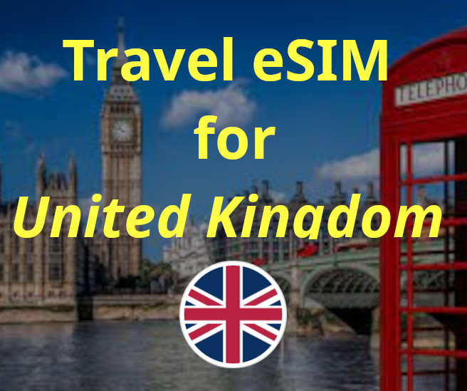 United Kingdom Travel SIM eSIM | 30 Days, 5-20GB | Data Roaming On-the-Go