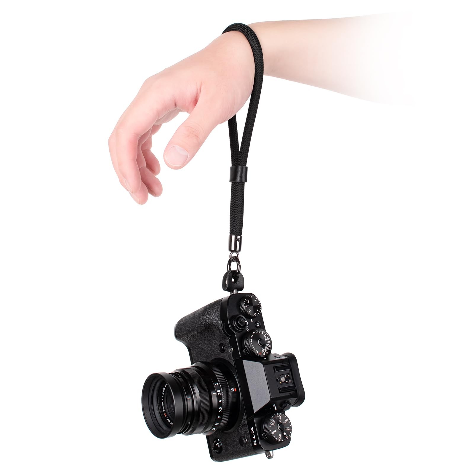 VOVMOEYA Camera Wrist Strap Rope,Camera Hand Compatible 15cm, Black