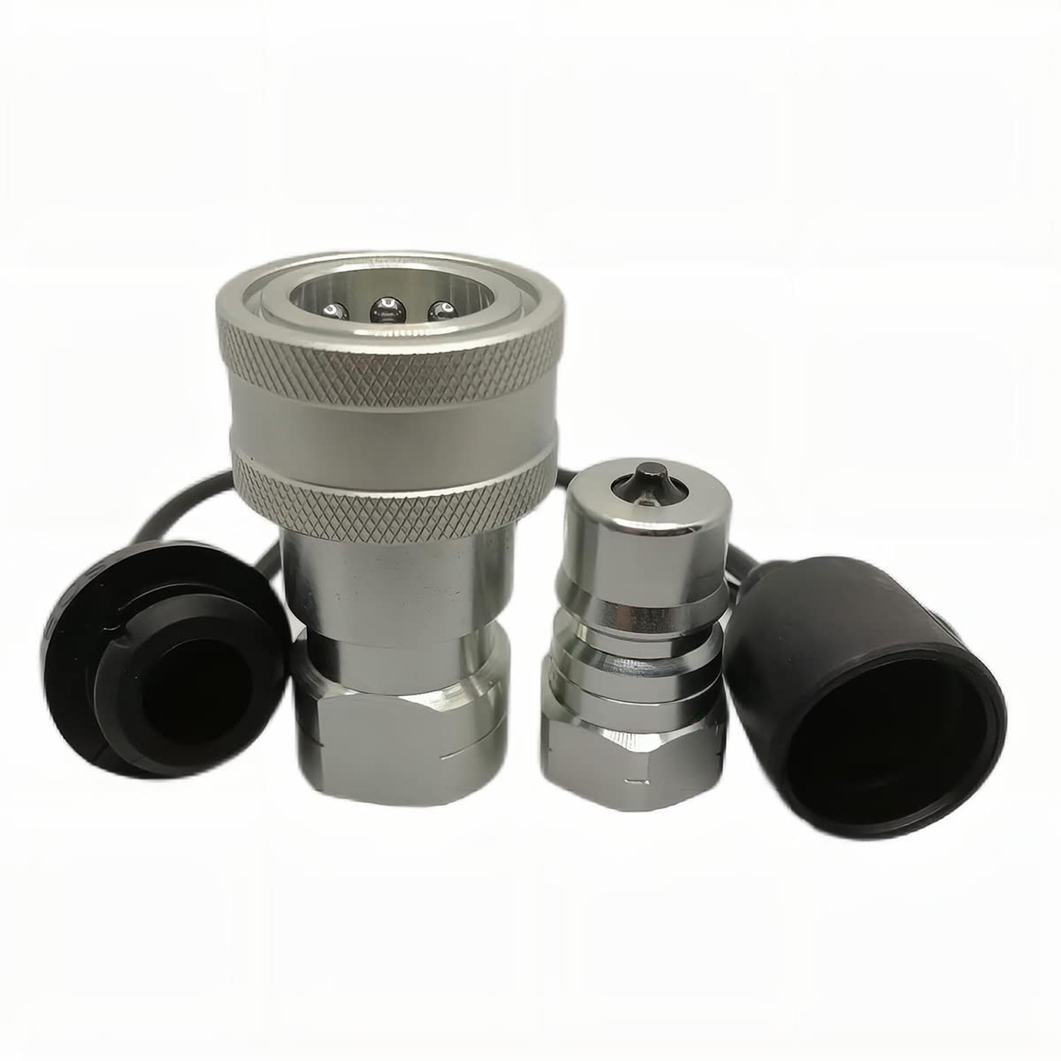 1/4" NPT ISO7241-B Hydraulic Quick Connect & Disconnect Coupler, Quick Releas...
