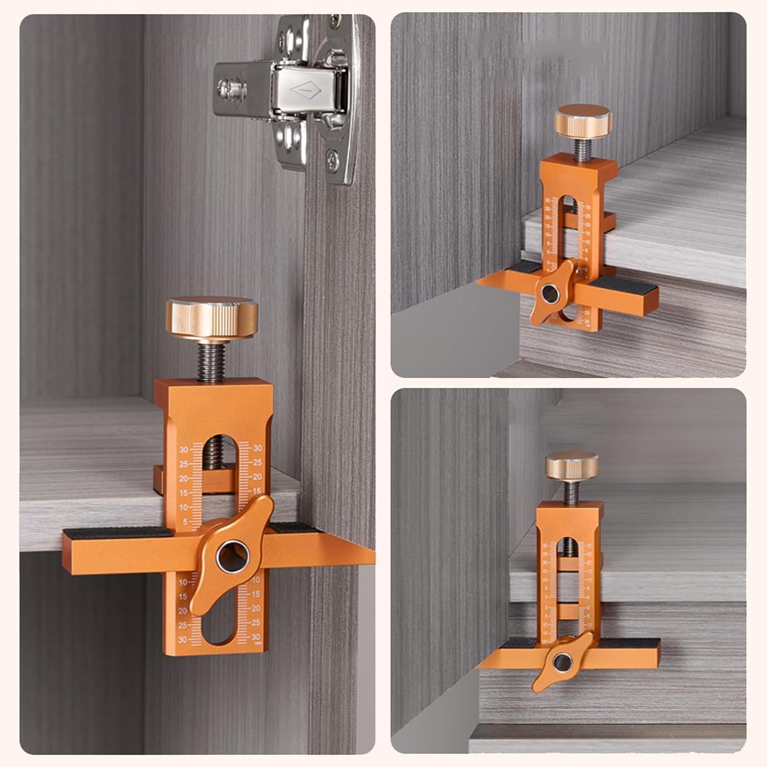 Cabinet Door Positioning Tool,Cabinet Door Installation Positioner,Adjustable Le