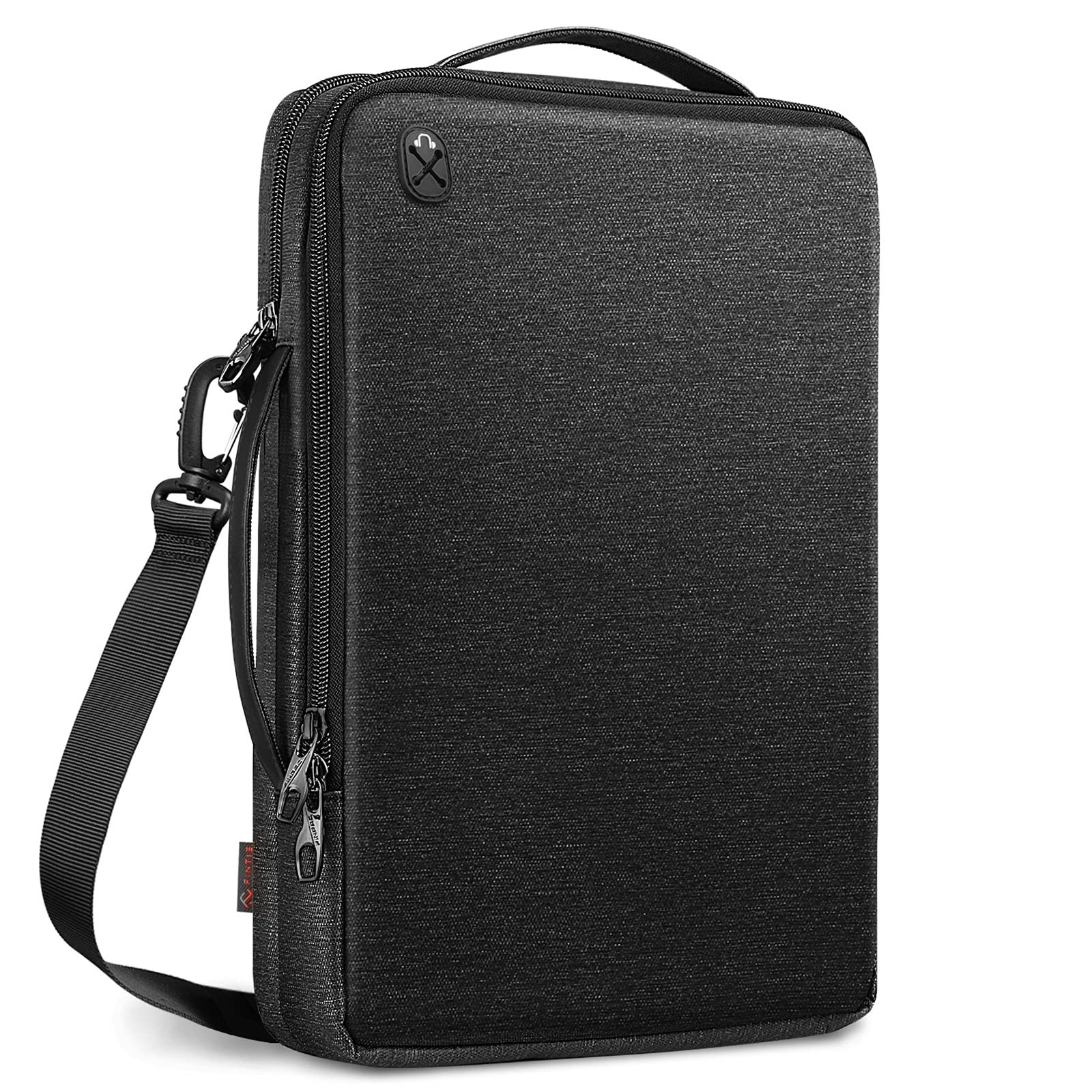 15.6-inch Laptop Shoulder Bag, Protective Computer Carrying Case with 16.2" M...