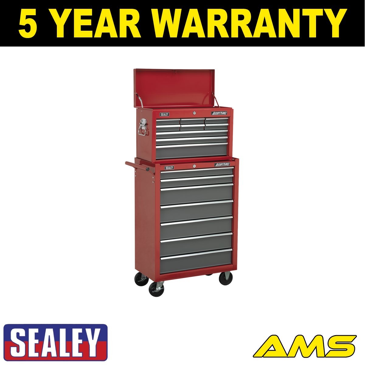 Sealey American PRO� Topchest 9 Drawer Red/Grey AP22509BB