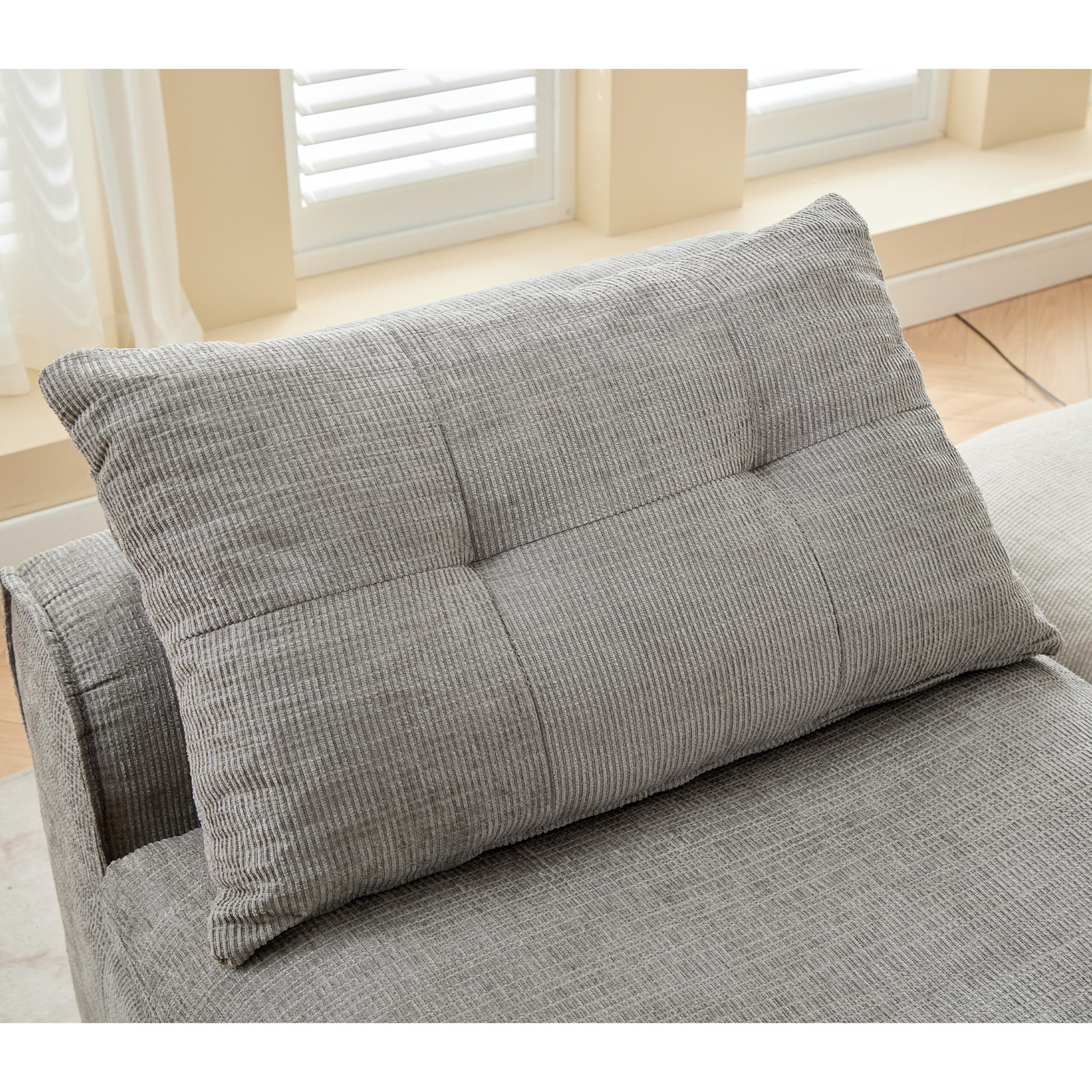 [NEW ARRIVED] [VIDEO PROVIDED]Modular Sofa,No Armrests,At will DIY, Chenille Fab