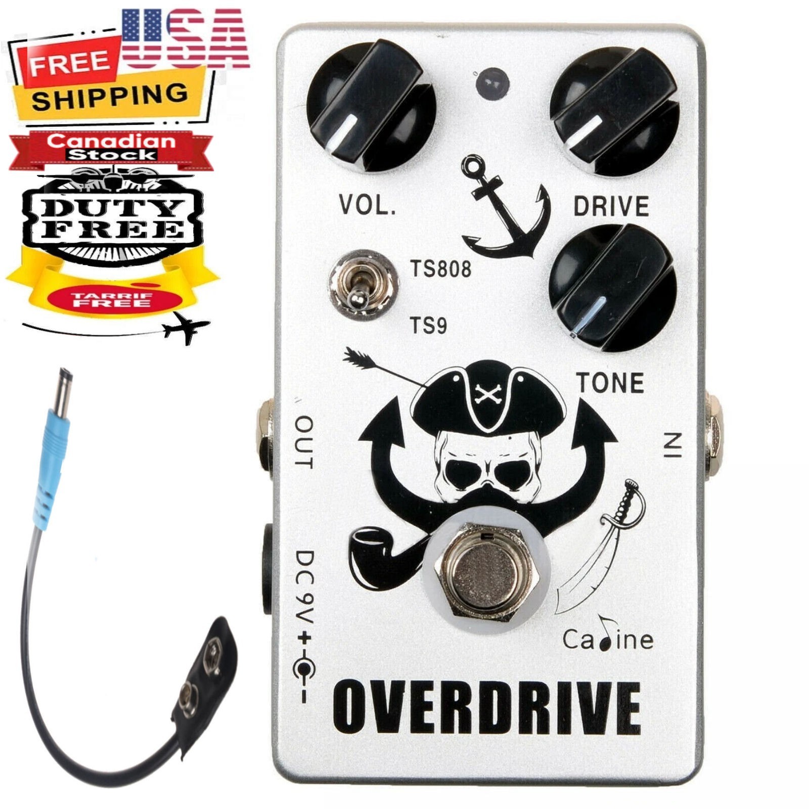 Caline CP-76 "Captain Silver" Tube Scr Overdrive Guitar Effect Pedal 4Rom CANADA