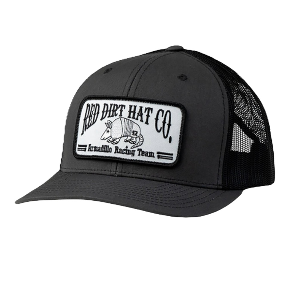 Red Dirt Hat Co. Charcoal Dillo Patch Trucker Hat RDHC-101