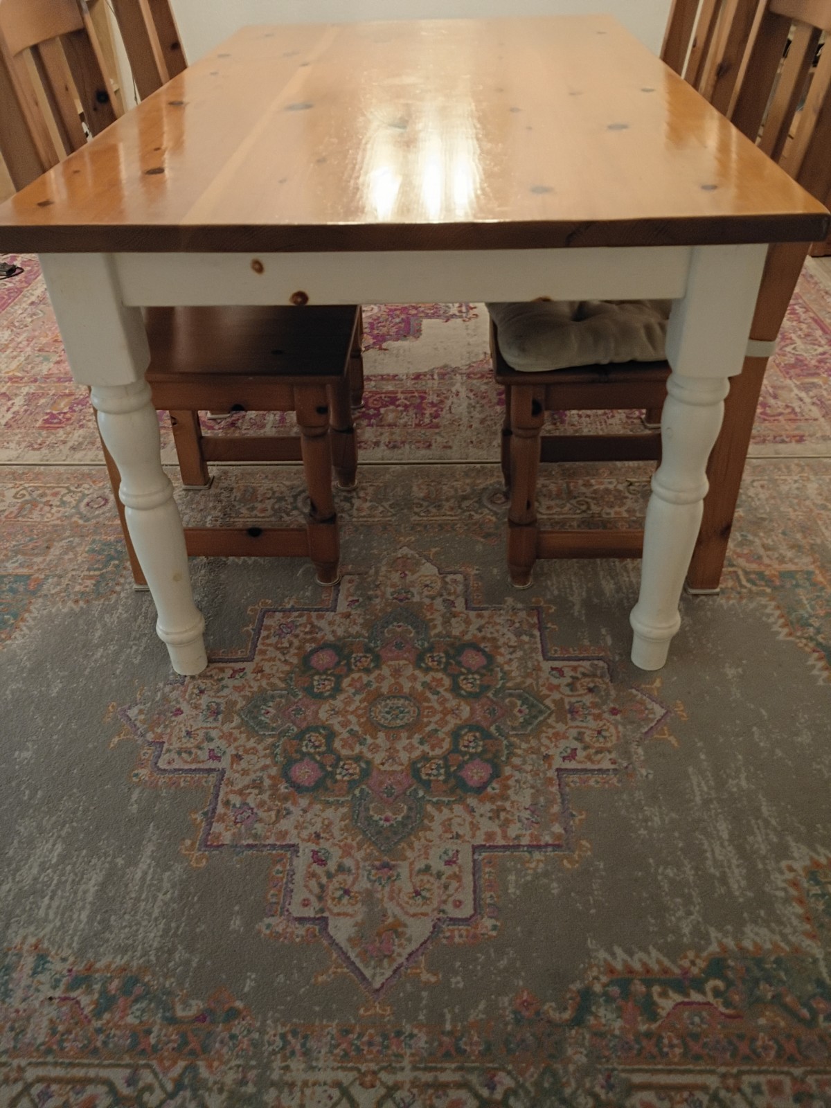 7-Piece Rectangular Wood Dining Table Set w/ 6 Chairs