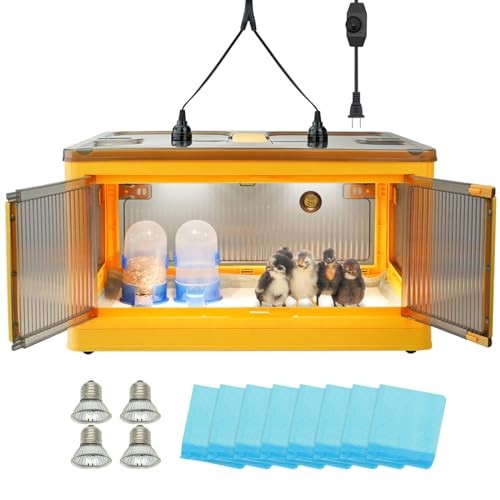 Chick Brooder Box for Chicks, Brooder Box with Feeder and Waterer, Large