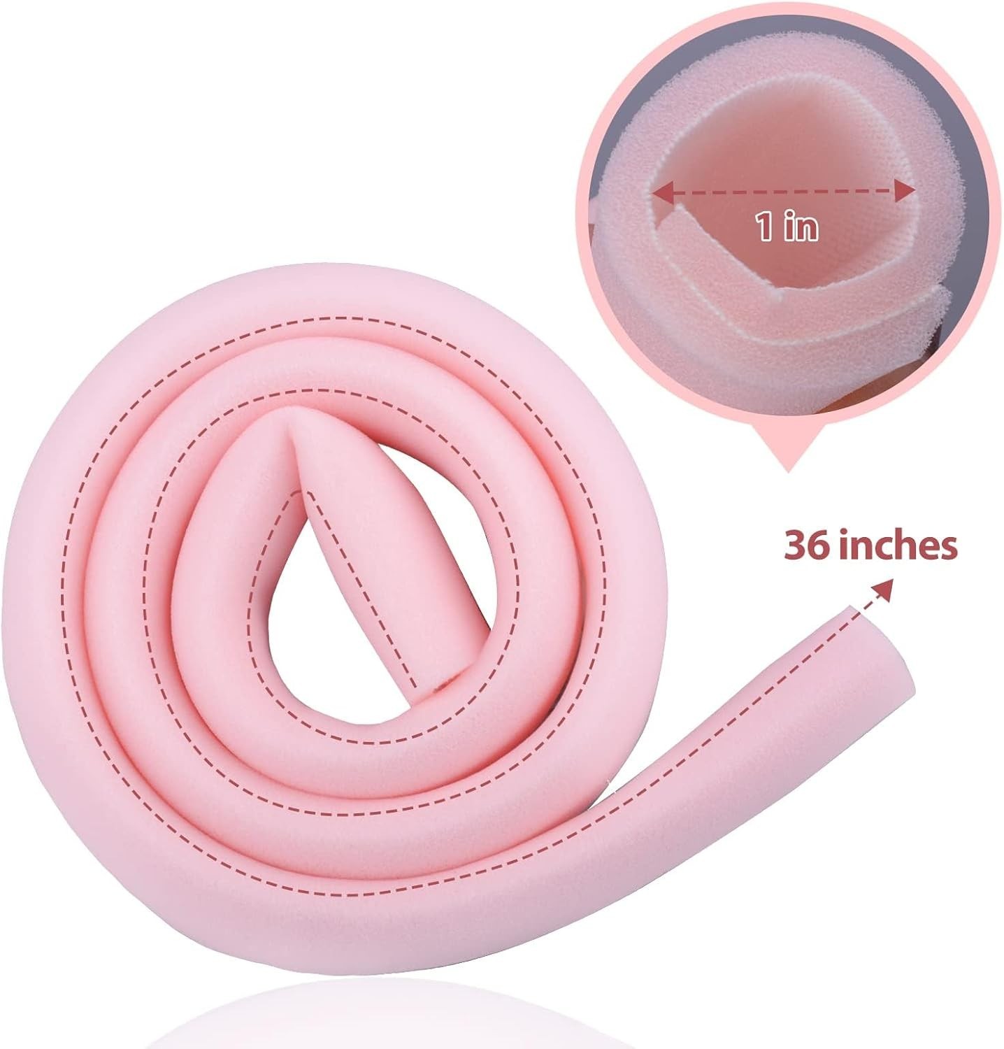 Toe Sleeve with Overlap Large Size 1" Inner Diameter 36" Roll Sponge Protector