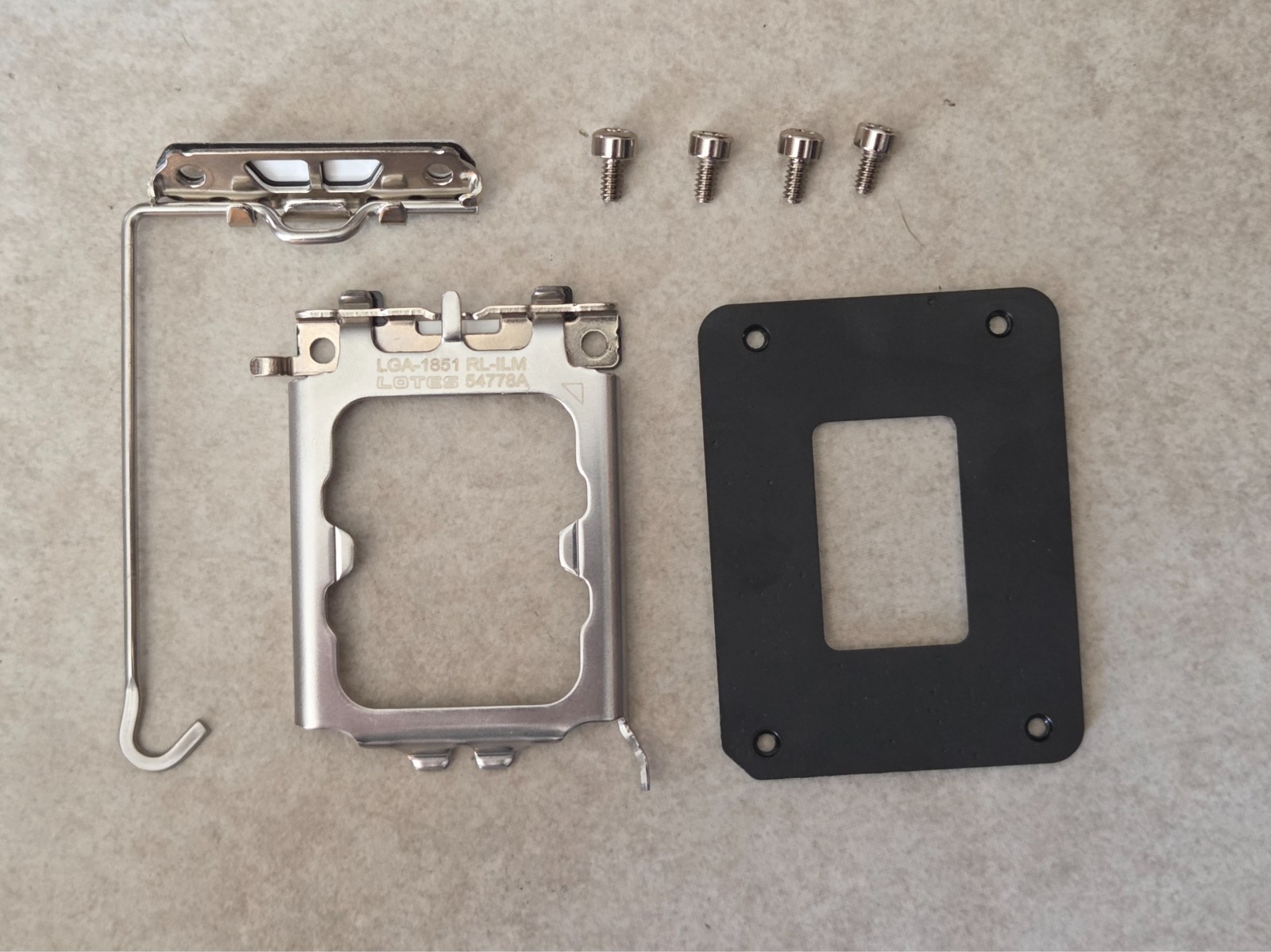 LOTES INTEL LGA 1851 SOCKET MOTHERBOARD CPU HOLDER RETENTION BRACKET W/SCREWS