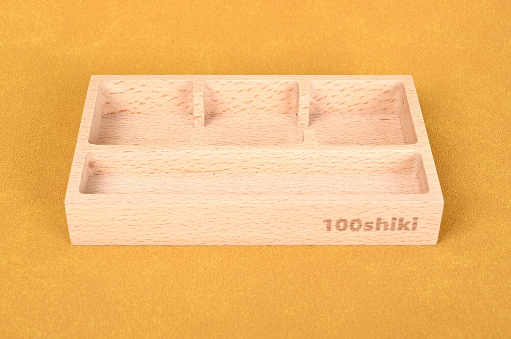 Solid Wood Base for Panel Liner Paint / Markers Storage Box Desktop Organizer