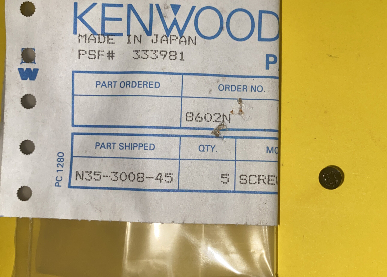*NOS* N35-3008-45-KENWOOD-SCREW