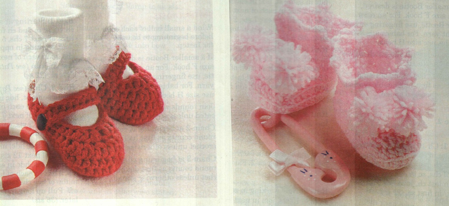 4 PRECIOUS BOOTIES FOR BABY CROCHET PATTERN INSTRUCTIONS