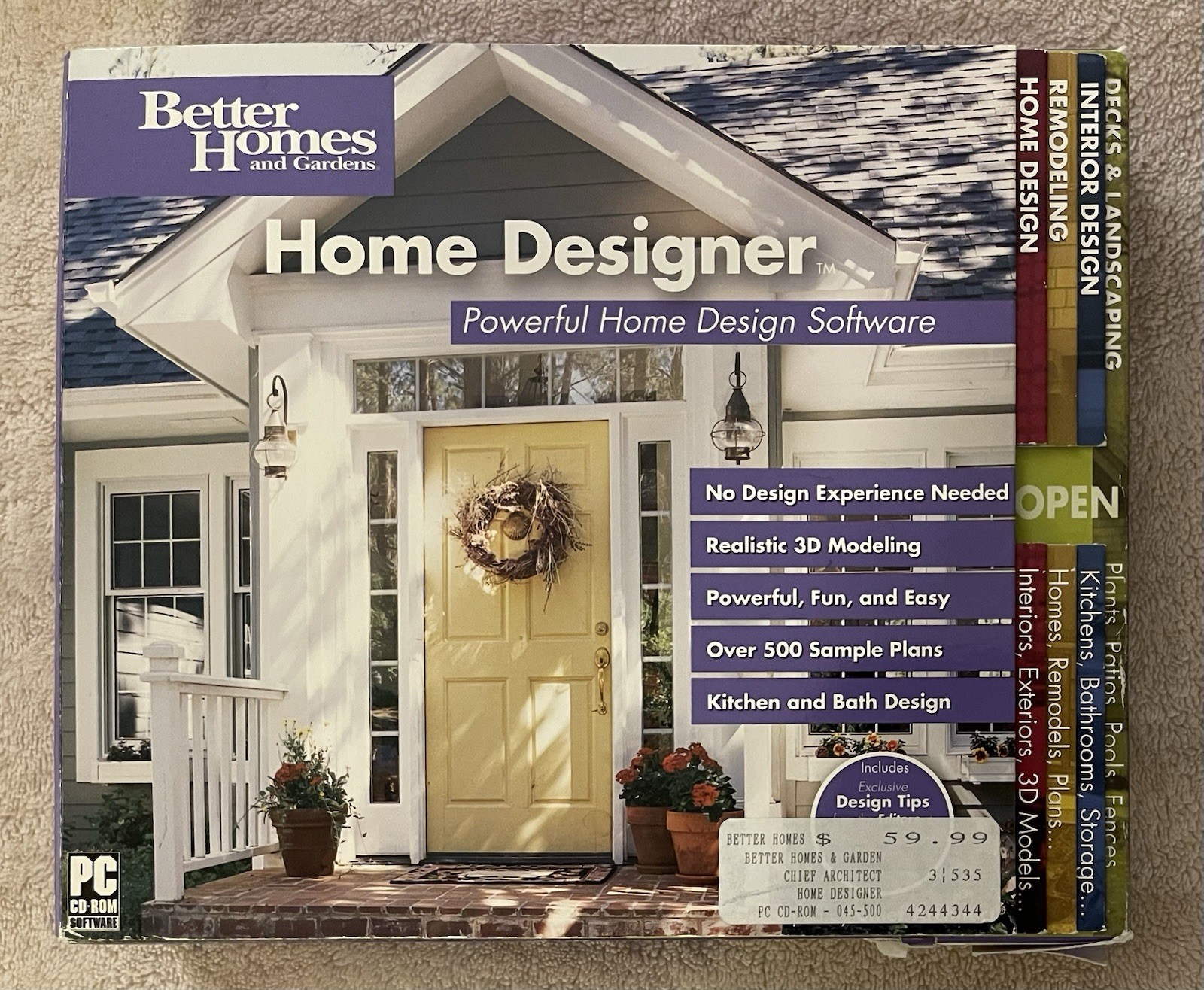 Better Homes & Gardens Home Designer Remodeling PC Software CD-ROM