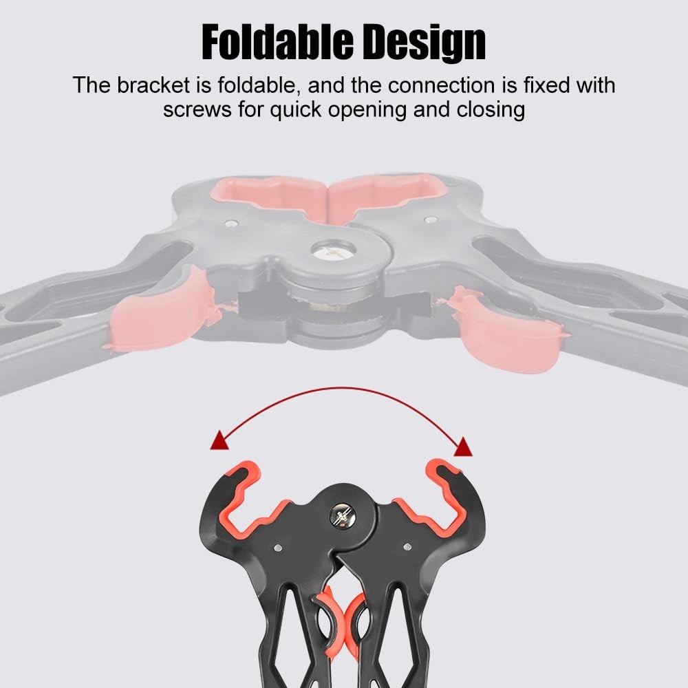 Compound Bow Stand, Foldable Archery Bow Stand with Jaw Spring D...