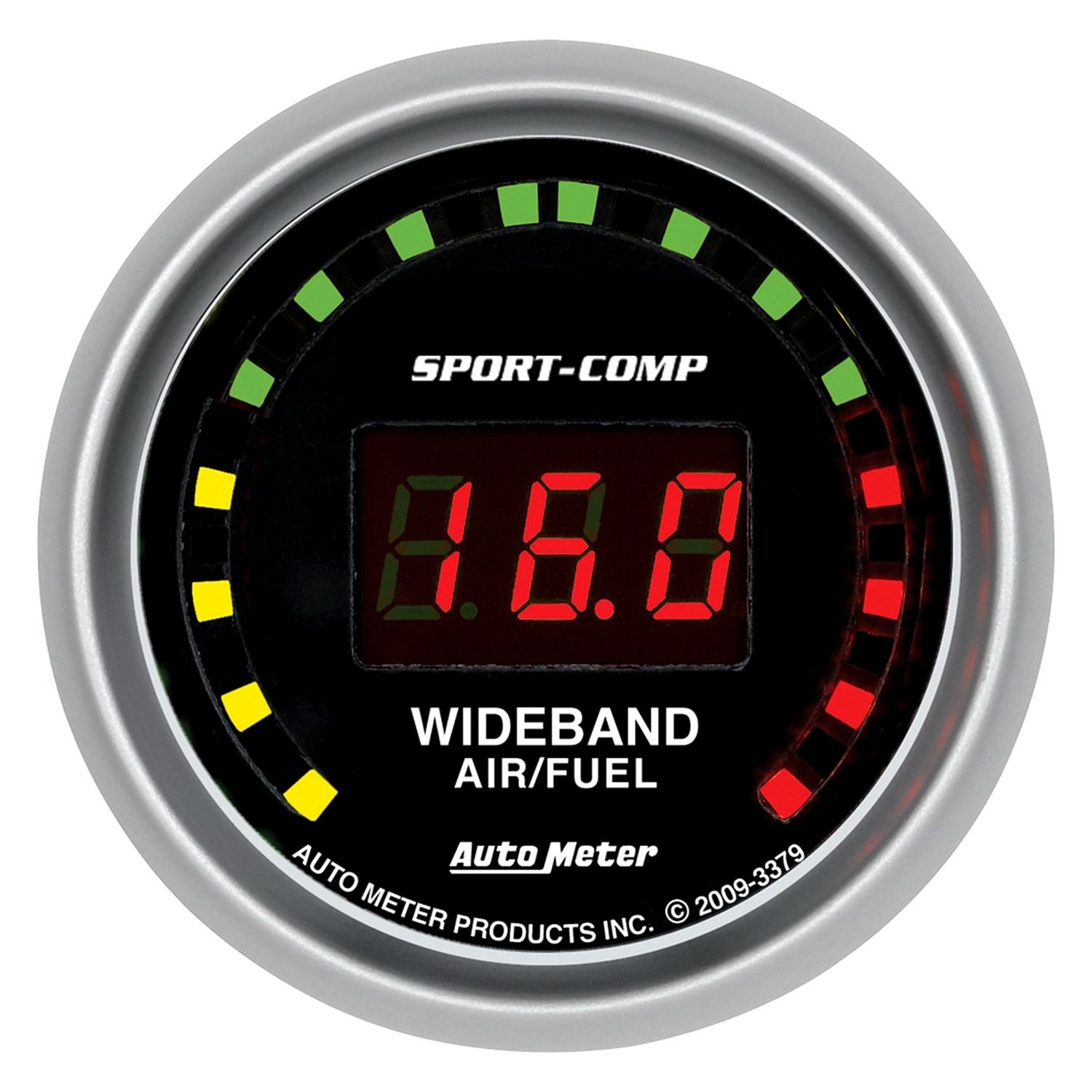 Sport-Comp Digital Series 2-1/16" Wideband Air/Fuel Ratio Gauge, 10:1-17:1 AFR
