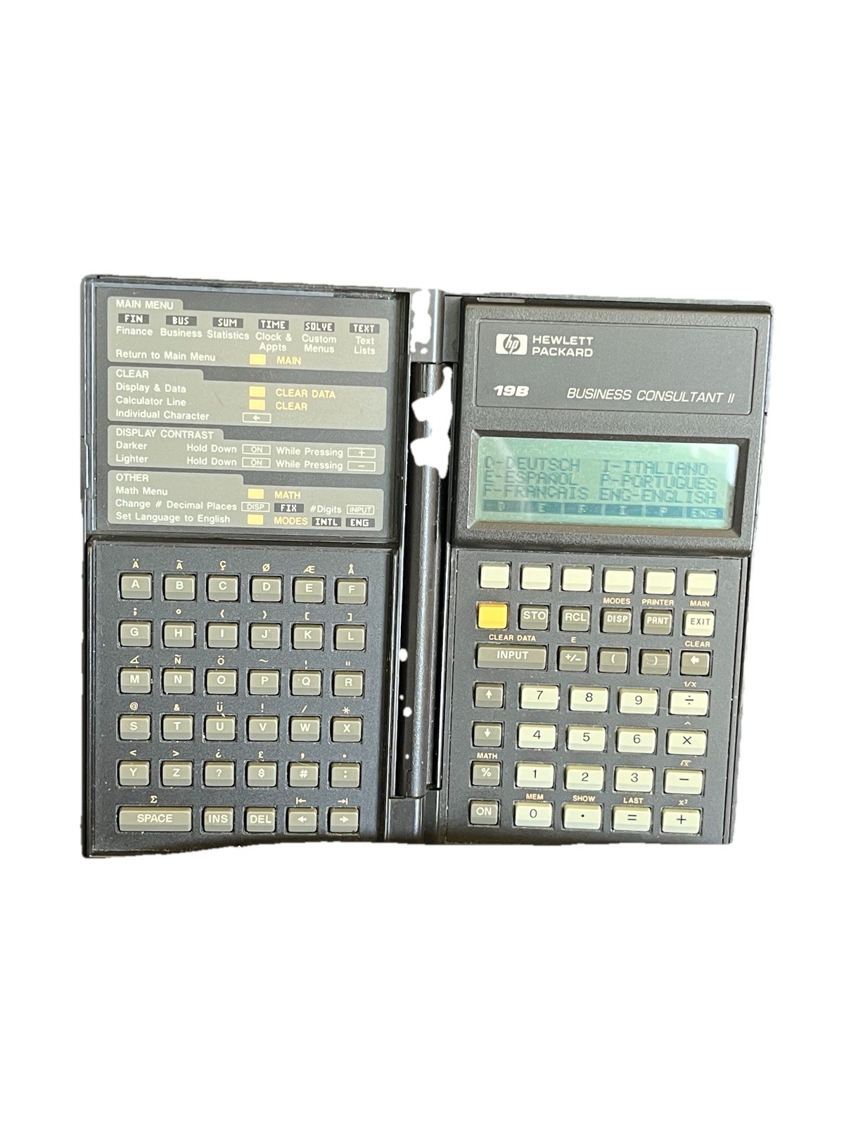HP 19BII Business Consultant II VTG Financial Calculator RPN Algebraic 1986 HTF