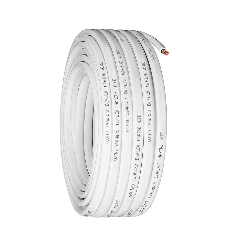 18 Gauge 30ft Duplex Marine Wire Boat Cable for Automotive Boat Solar Outdoors