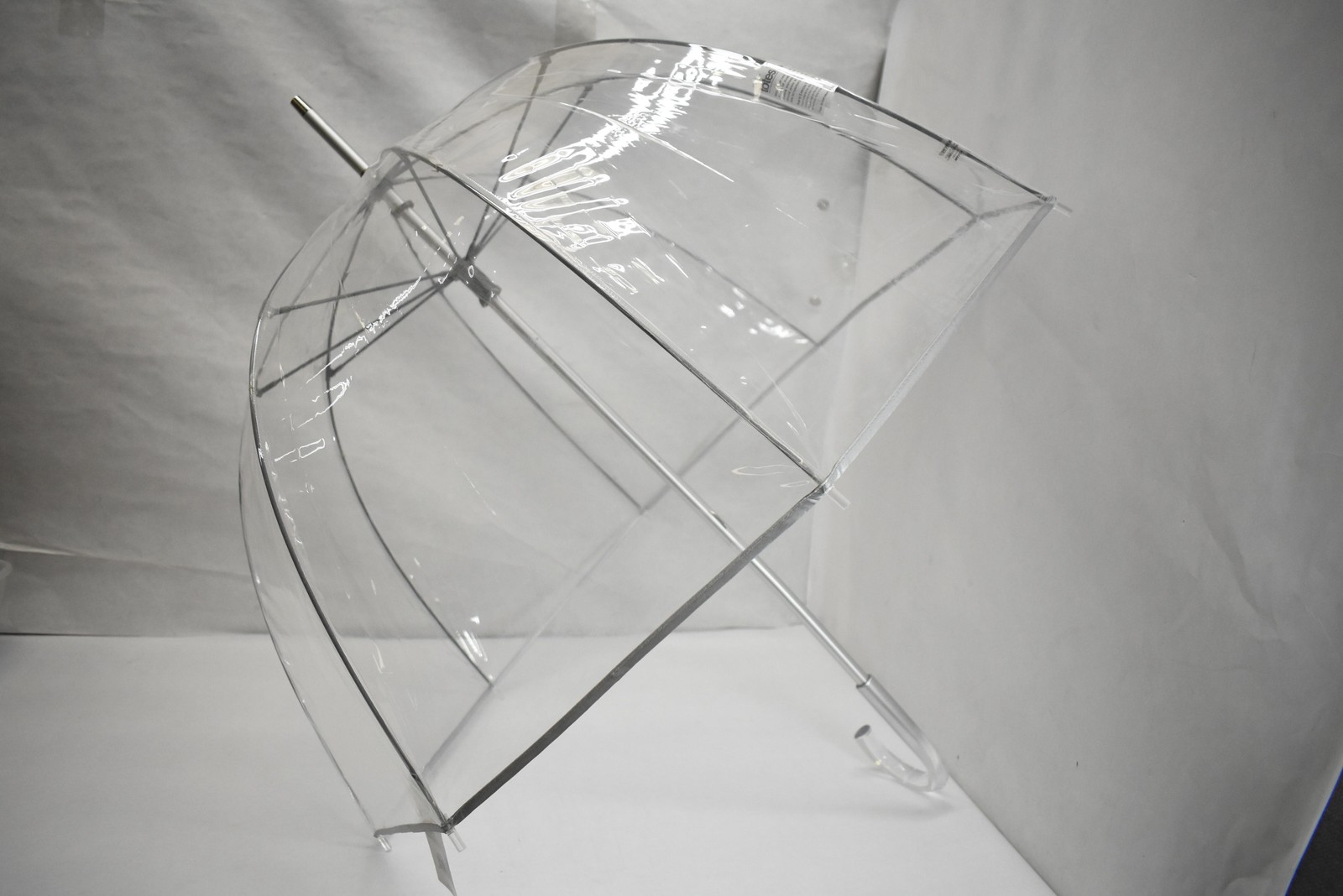 Totes Clear Dome Umbrella Bubble Manual Open Stick 51 Inch Coverage Rain