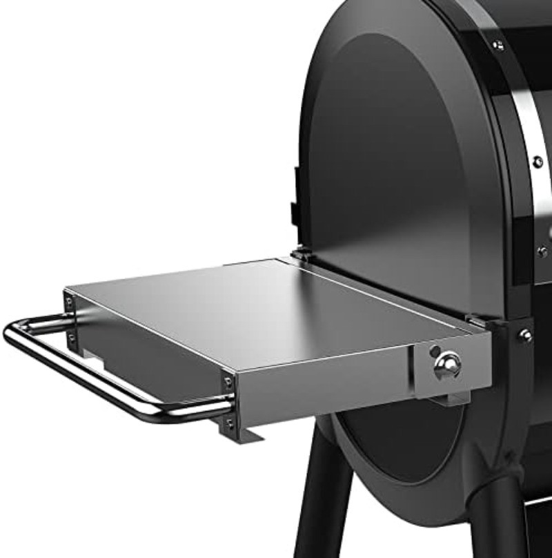 SmokeFire Folding Side Table Silver Built-in bottle opener