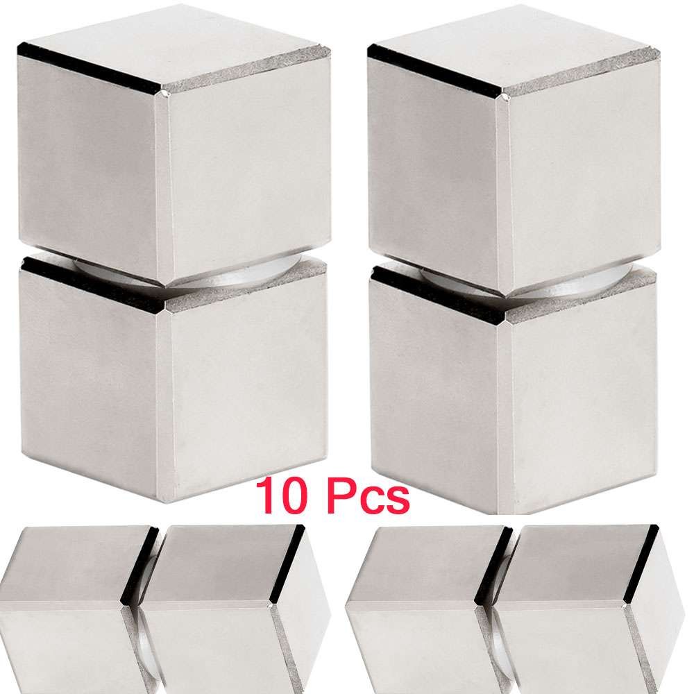 10Pcs set Neodymium 1" x 1" x 1" N45 Large Magnet Super Strong Rare Earth Block