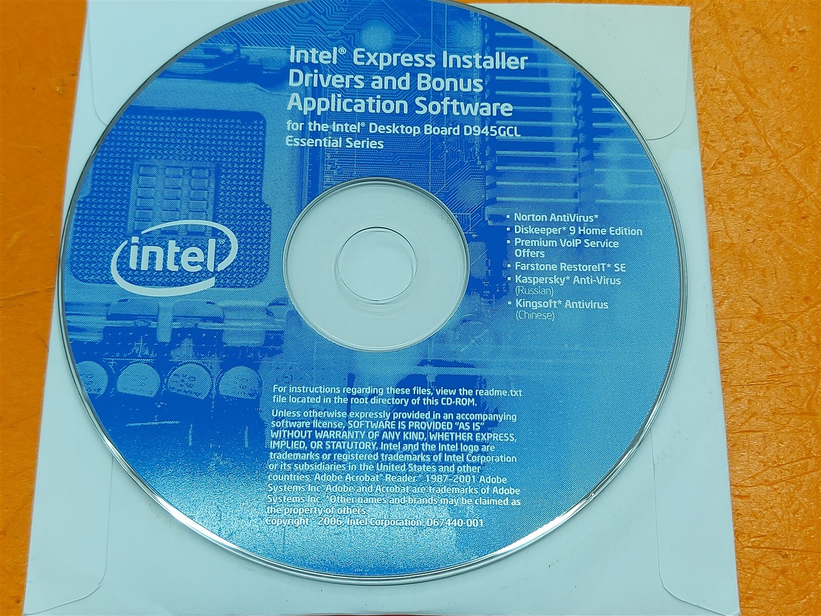 ⭐️⭐️⭐️⭐️⭐️ Intel Express Installer Drivers & Bonus Software CD Disc for D945GCL