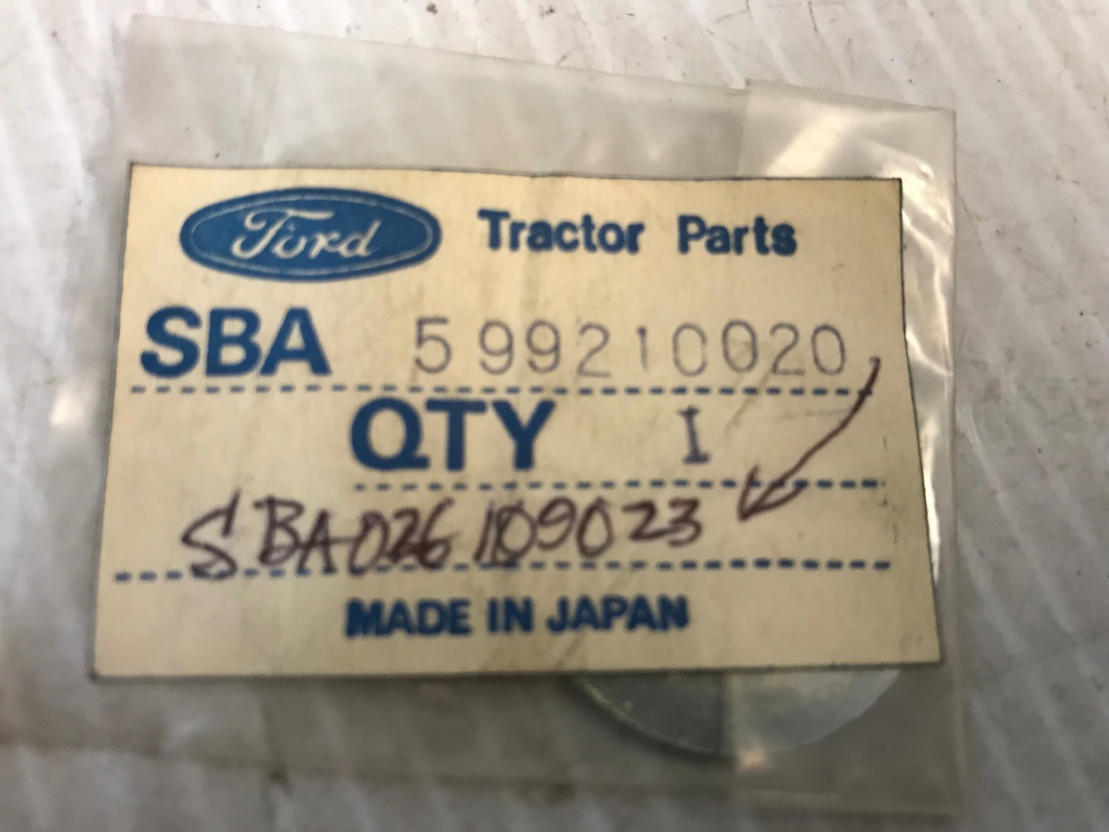 SBA599210020 GENUINE Ford CNH New Holland WASHER SBA31241039, SBA026109023