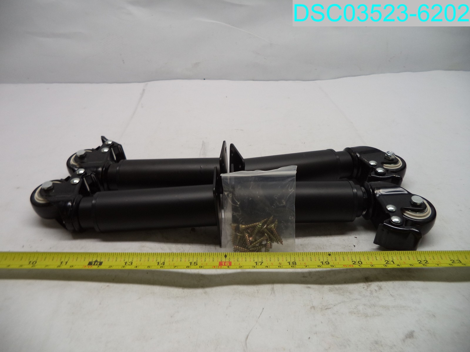 QTY=4: X004623F3N 7" TSUSJ Adjustable Metal Furniture Leg 1-1/2" OD X 1" W