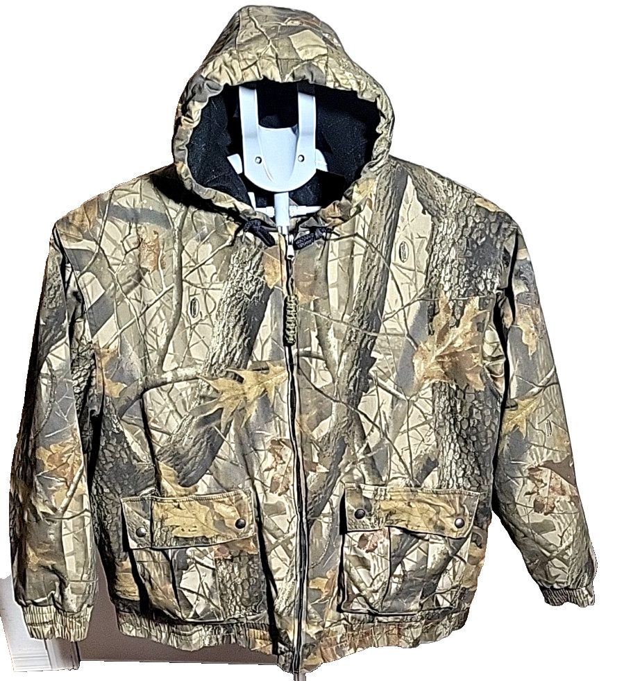 Outfitters Ridge Coat Realtree Hardwoods Camo Hood RN# 52469 TB9 Men's 2XL 50-52