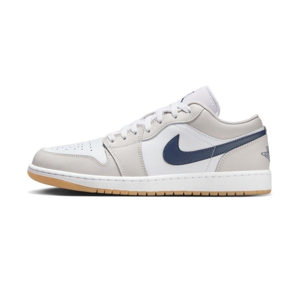 Jordan 1 Low Midnight Navy Neutral Grey Men's 553558-146 New