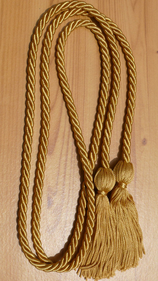 Graduation Single Honor Cord OLD GOLD for High School & College