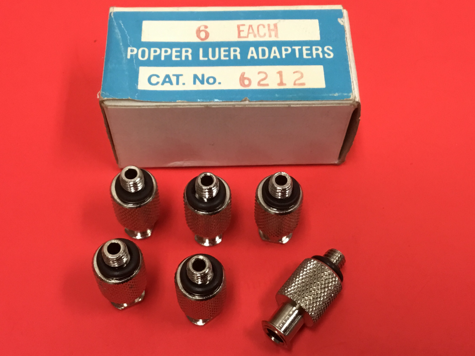 Popper - P/N: 6212 - Biomedical Luer Adapters - LOT OF (6) - NEW